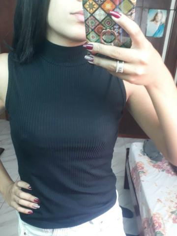 Regatinhas com bojo, blusinhas com gola alta, body, T-Shirts - Foto 3