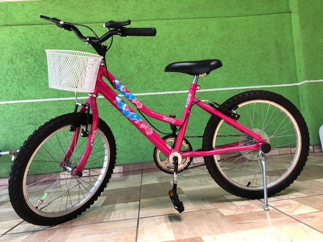 Bicicleta feminina New Lady Rosa Com Cestinha - Foto 4