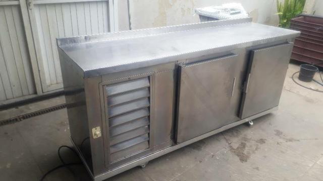 Balcão refrigerado todo em inox - Foto 4