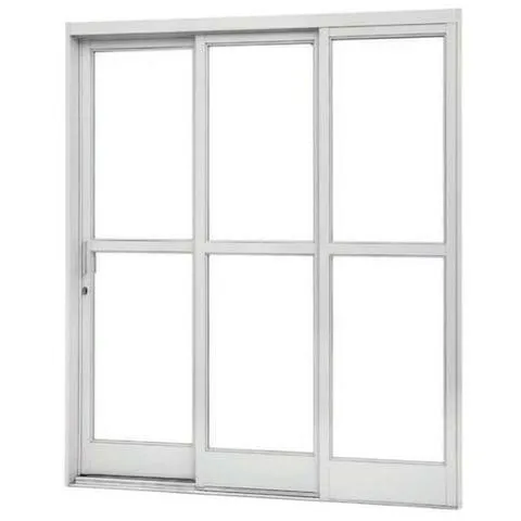 Porta balcão 3 planos alumínio branco.
