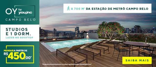 OY Campo Belo - Studio e 1 dormitório com ótima localização em Campo Belo, SP