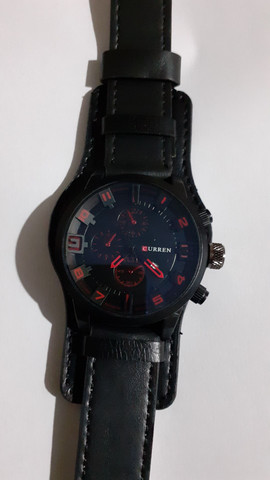 Relógio Curren pulseira de couro masculino - Foto 2