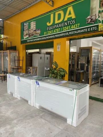 Freezer dupla ação horizontal porta de vidro - 2 anos de garantia - fricon 