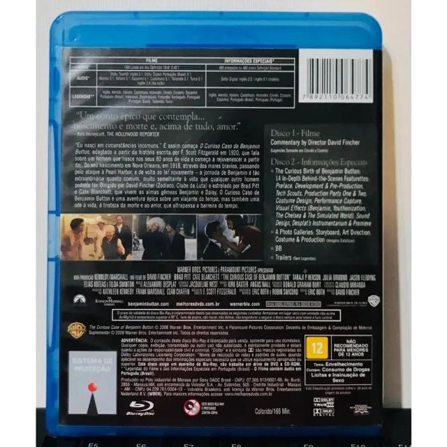 Blu-ray O Curioso Caso de Benjamin Buttom - DUPLO. - Foto 2