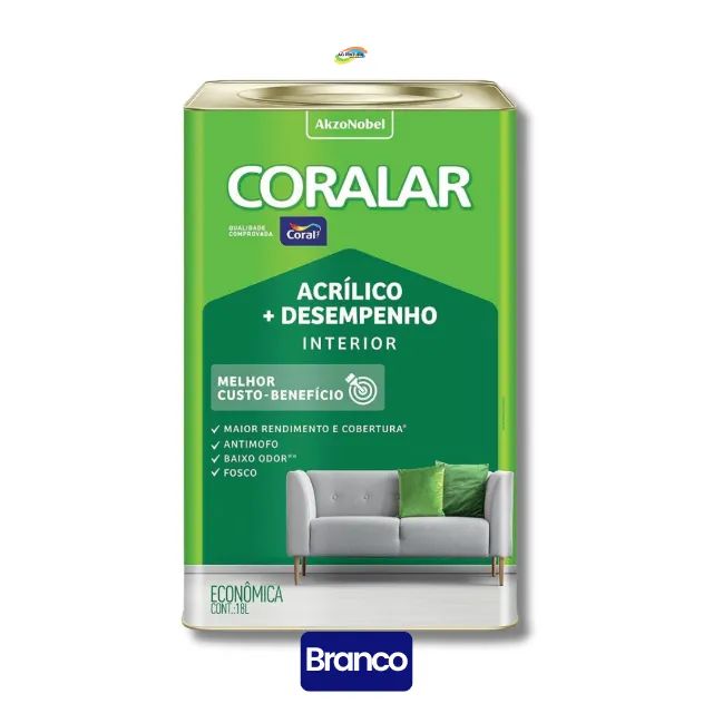 Tinta Coral Coralar + Desempenho Acrilico 18L