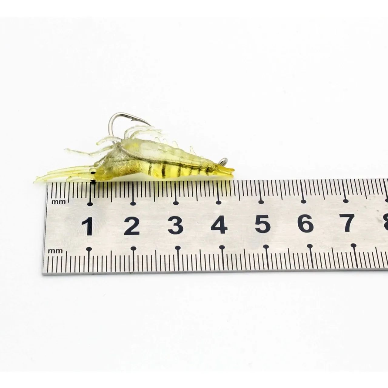 Isca de Camarão Artificial para Pesca com anzol 10 un - Foto 5