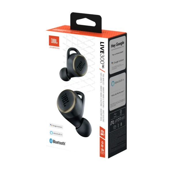 Fone de Ouvido JBL Live 300 TWS Preto True Wireless Stereo Alexa e Google Assistant