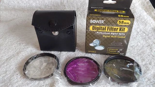 Filtro Lente 58mm Japan Lacrado Canon Nikon Sony 3 filtros Kit - Foto 2