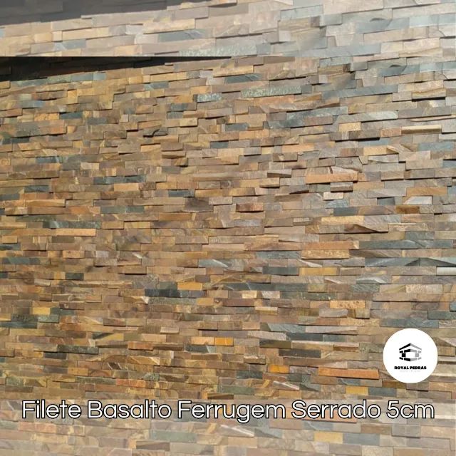 Pedras Naturais para revestimento - Miracema - Filete Basalto Ferrugem 
