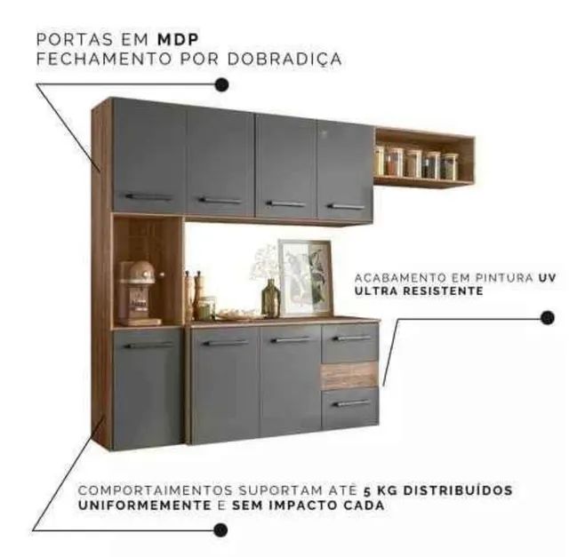 Vendo armário de Cozinha aéreo com balcão / Entrega Rápida  - Foto 4