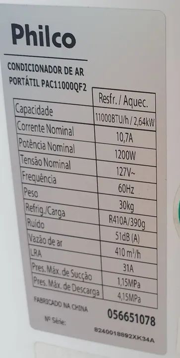 Ar condicionado portátil Philco Quente e Frio - Foto 6