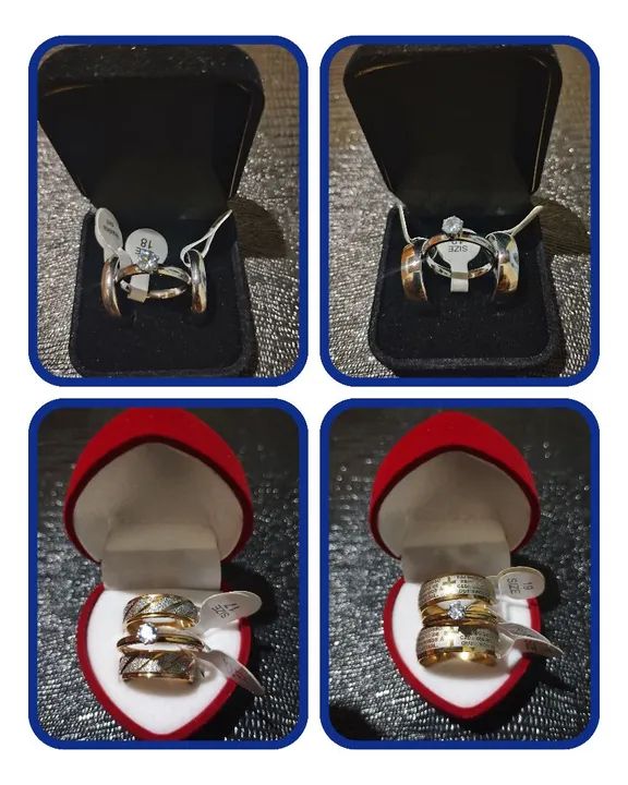 Lindos Trios Alianças Diversos Modelos Disponíveis. - Foto 4