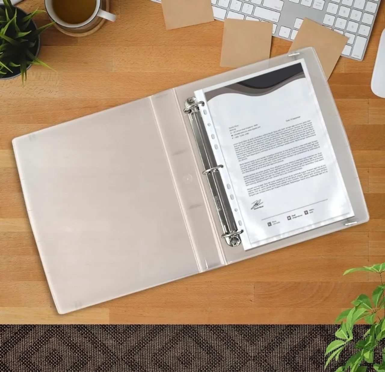 Fichário Pasta 3 Argolas Transparente Acrimet - Foto 4