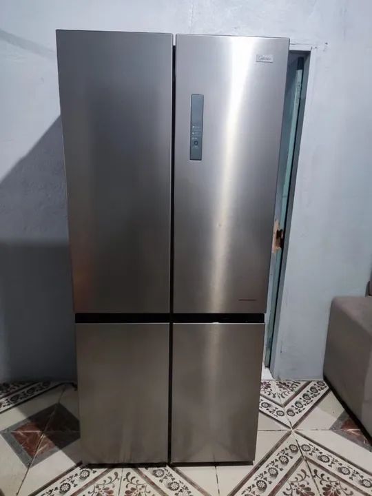 Geladeira Midea Inverter 482 Litros Painel Digital Inox Novíssimo Aceito Cartão 