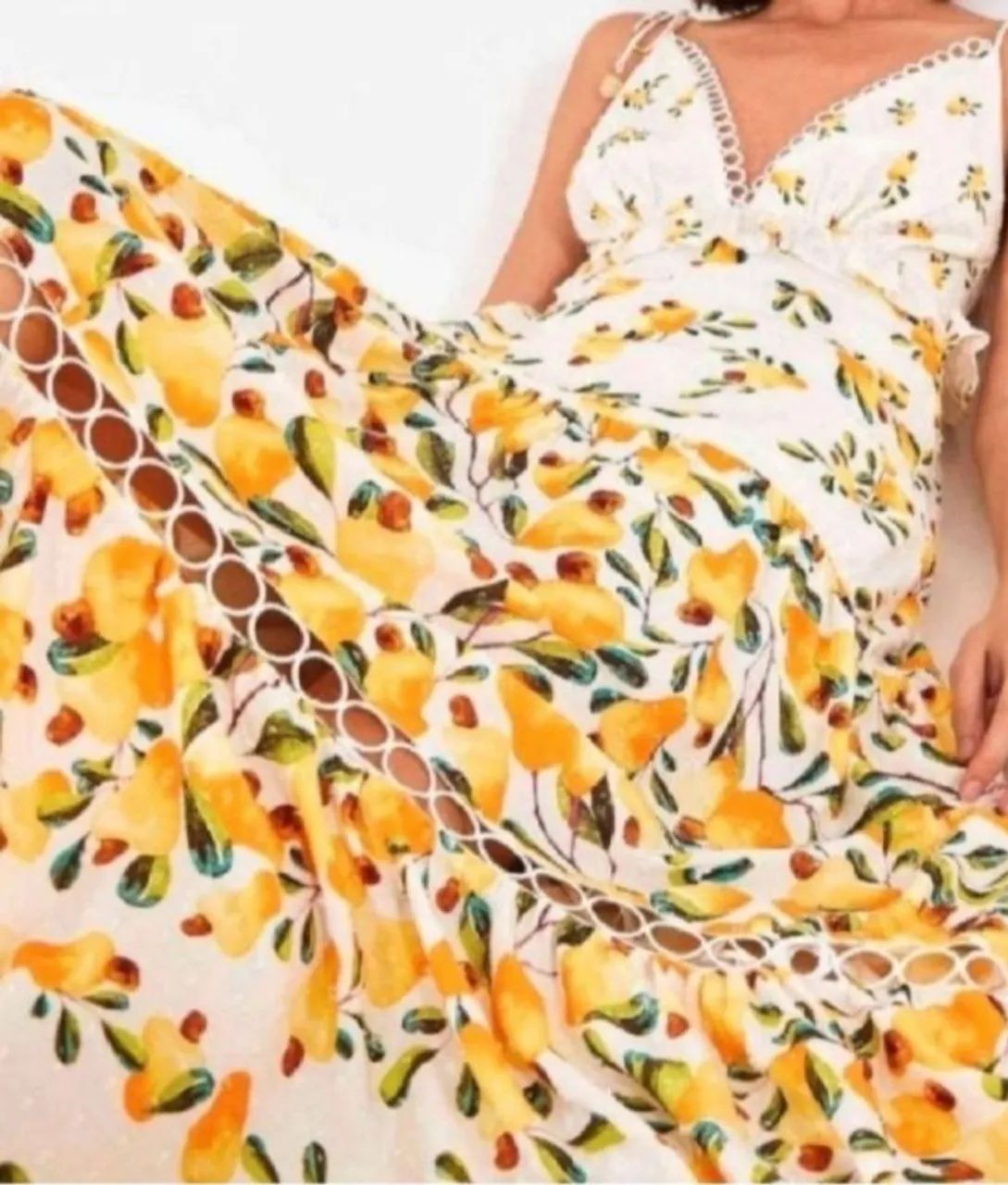 Vestido longo farm caju
