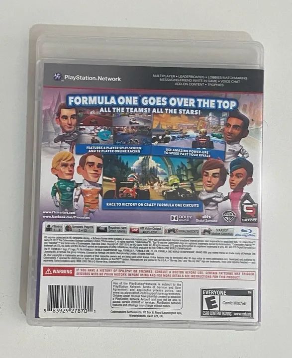 F1 Race Stars PS3 Jogo Mídia Física - Foto 2