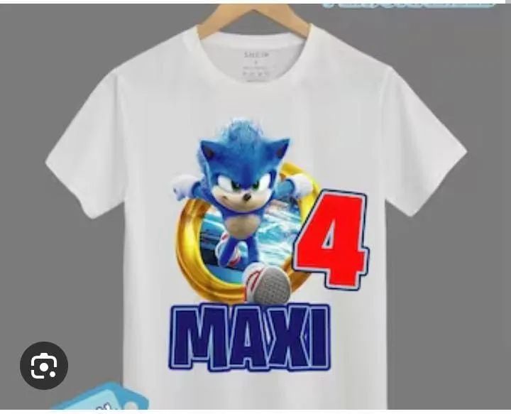 Camisa branca Sonic personalizada  - Foto 3