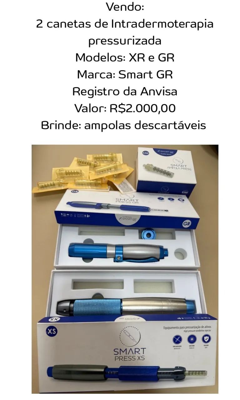 Caneta de intradermoterapia pressurizada