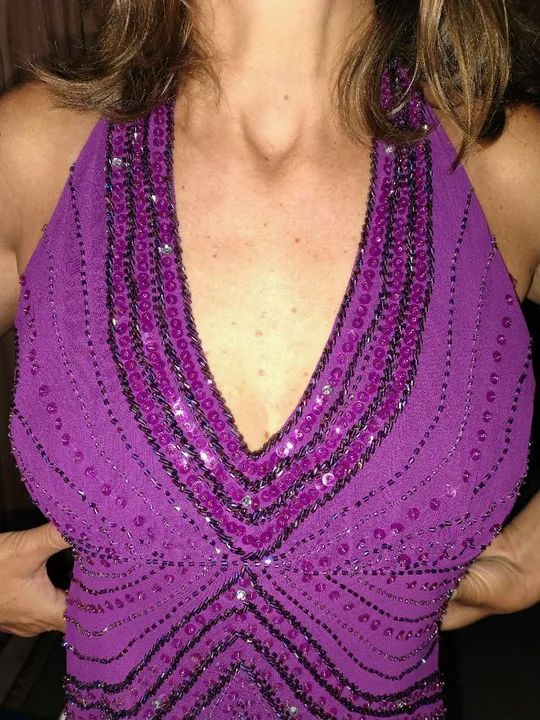 Vestido de festa com bordado