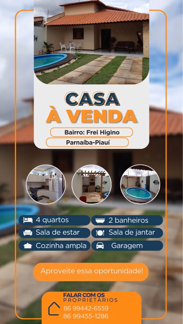 Casa com Piscina em Bairro Nobre em Parnaíba a 20 min da praia ?