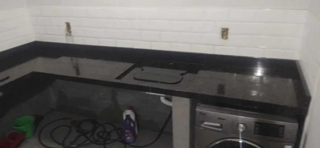 Área de churrasco | Lavanderia - Granito verde ubatuba  - Foto 3