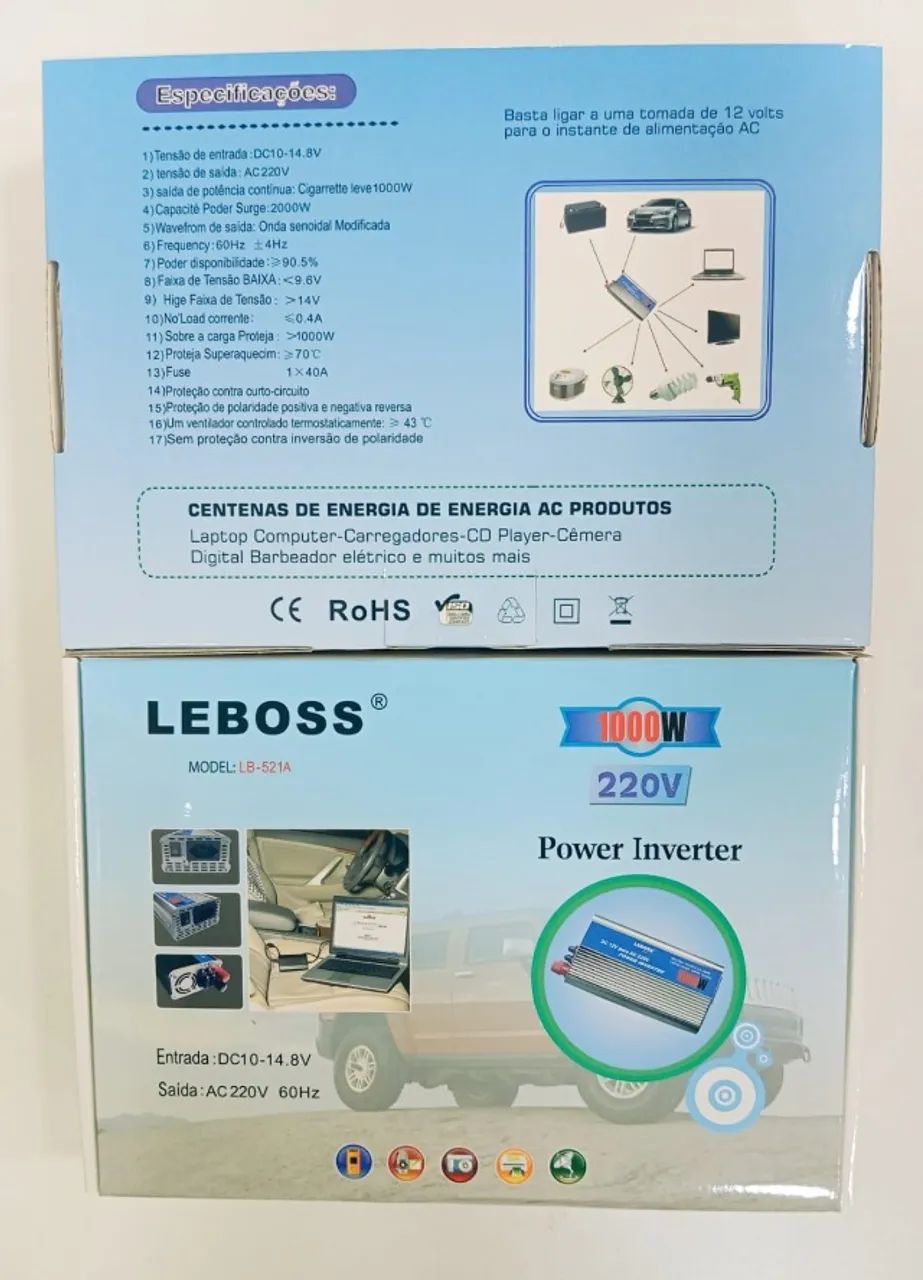 Inversor de 1000W 12v Para 220v Para Sistemas Starlink - Foto 4