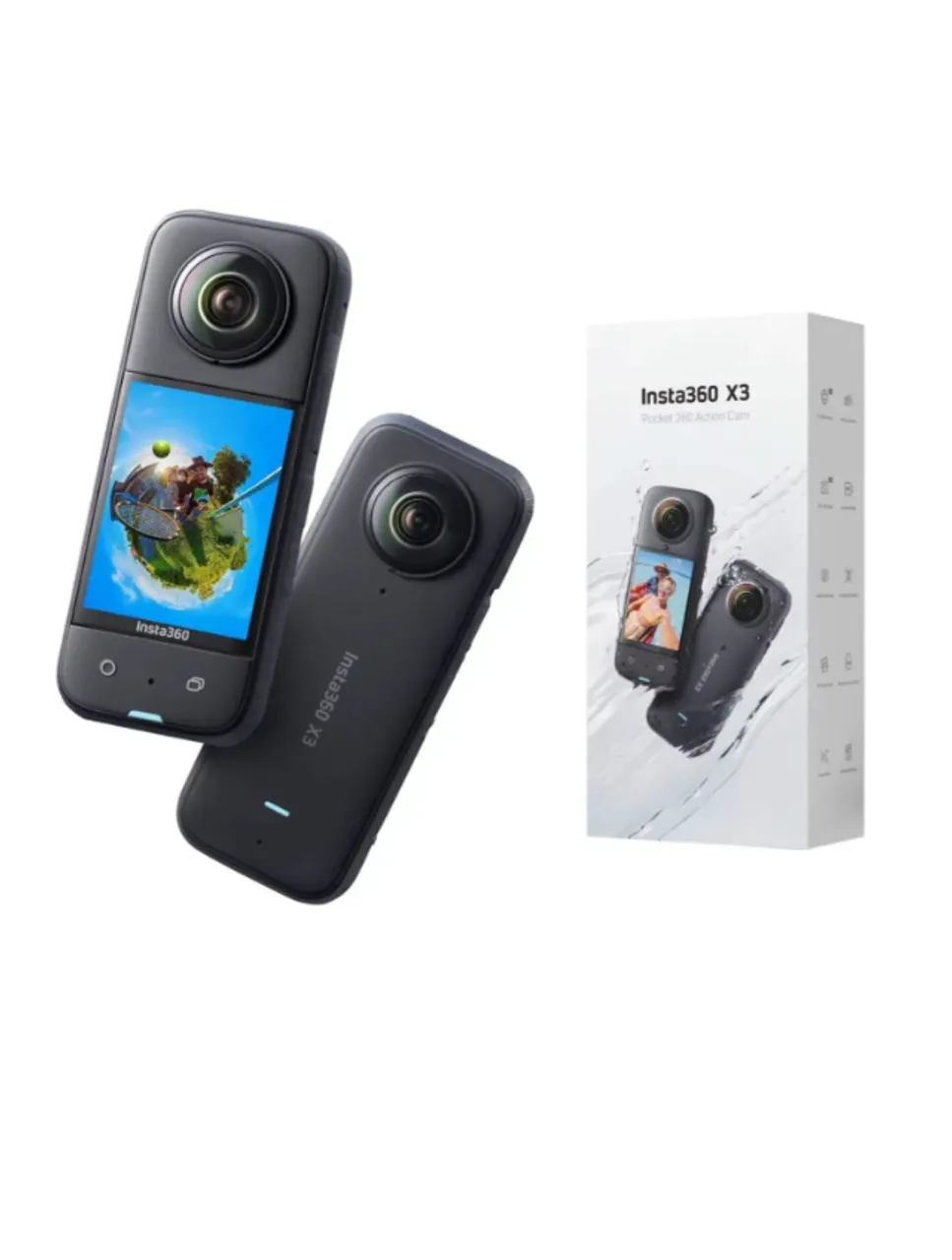 Insta360 X3 5.7K 360° 72MP Câmera de Ação com Vídeo HDR
