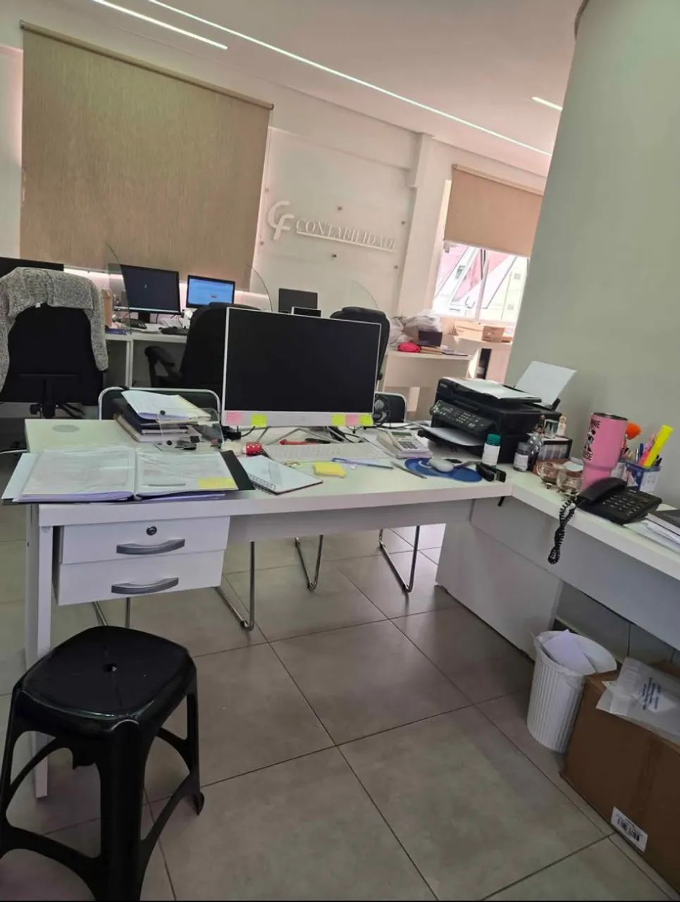 Mesa em L para escritório  - Foto 2