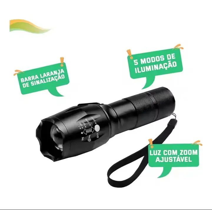 Lanterna tática militar x900 com Zoom - Foto 4