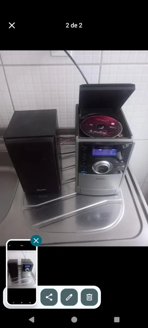 Som Philips com DVD Player