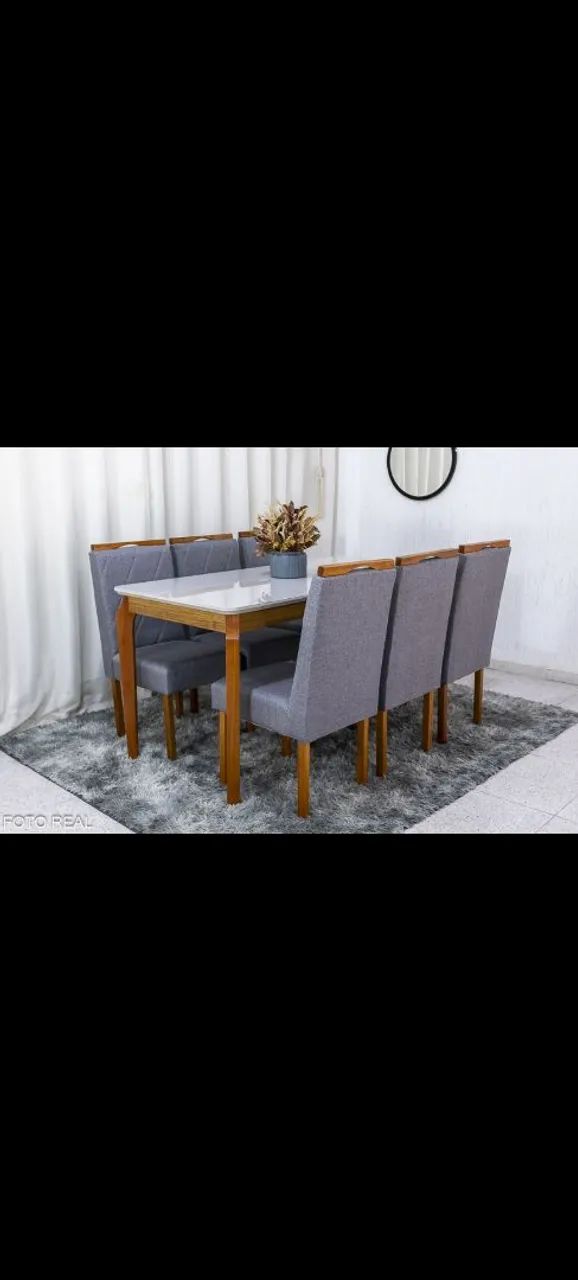Mesa de Jantar 6 Cadeiras - Madeira Maciça - Foto 2