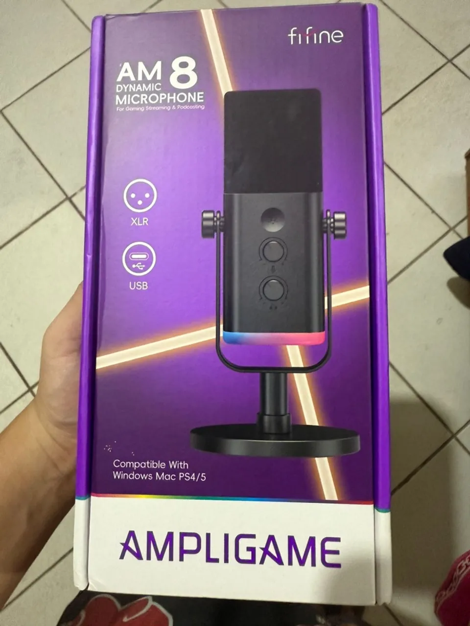Microfone Fifine AM8 Dinâmico para Streaming e Podcast