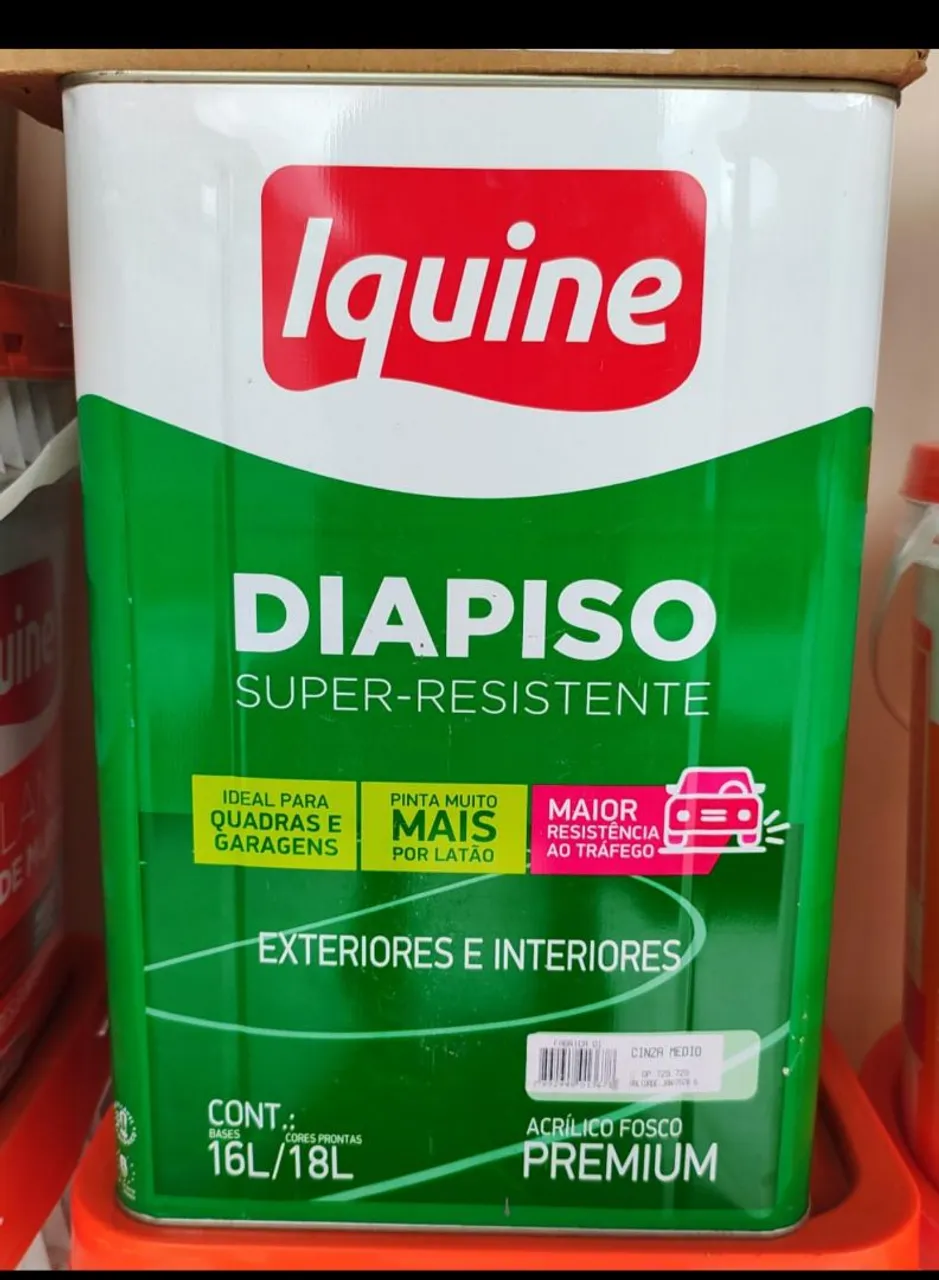 Tinta Iquine Diapiso Super-Resistente Cinza Médio 16L/18L