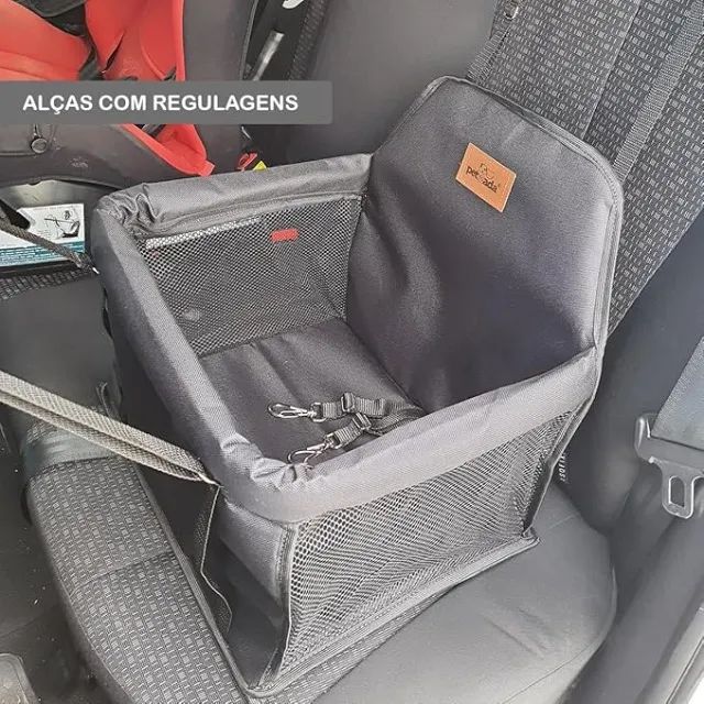 Cadeirinha Assento Duplo Para Viajar Com 2 Pets no Carro Cães Gatos.  - Foto 5