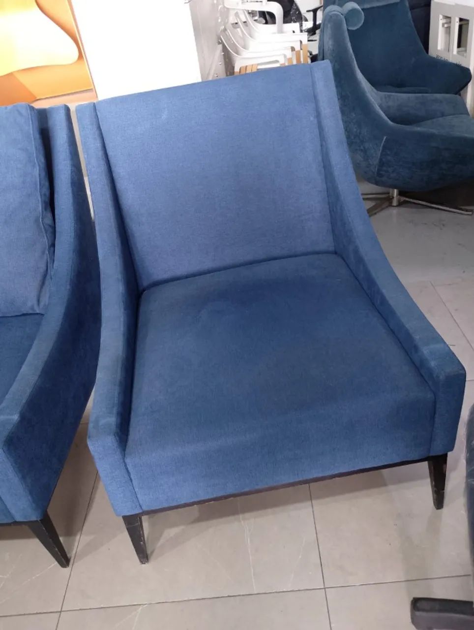 Poltrona Brentwood Azul Royal para Escritório - Foto 3