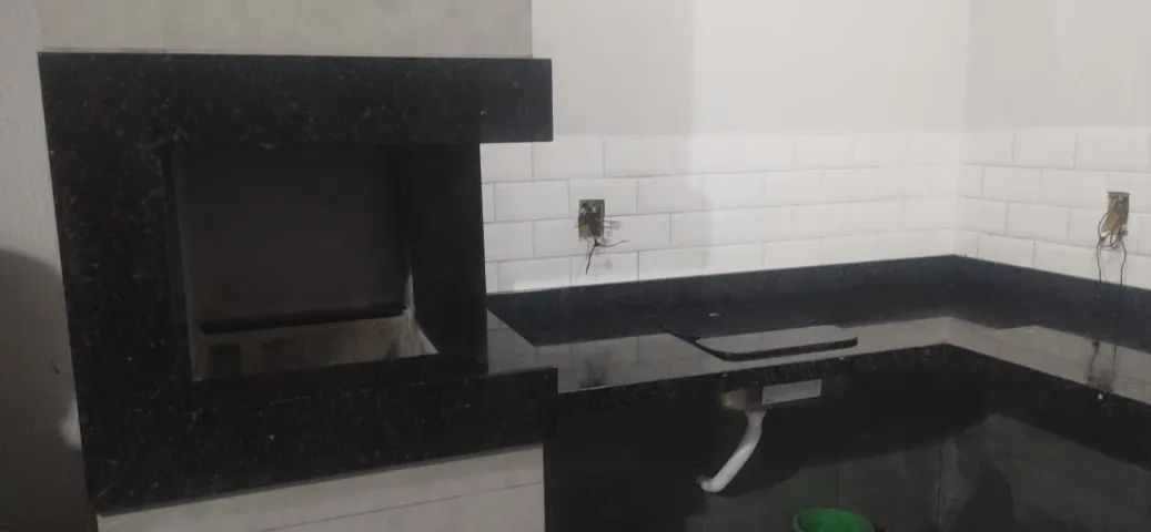 Área de churrasco | Lavanderia - Granito verde ubatuba  - Foto 2