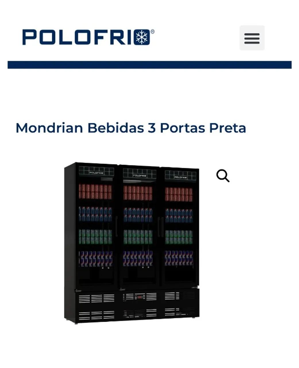 Balcão auto serviço 3 portas - linha mondrian - refrigerador - marca polofrio  - Foto 4