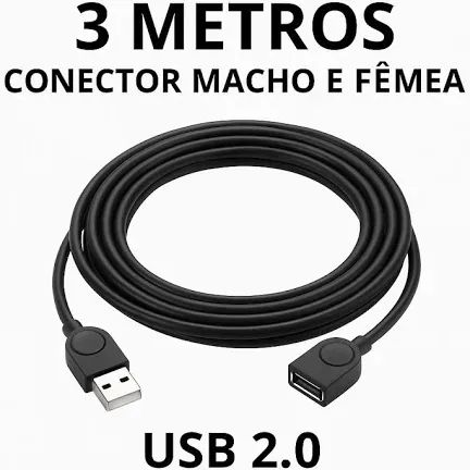 Cabo extensão USB 2.0 - 3 metros  - Foto 3