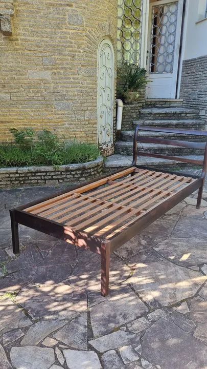 Cama solteiro em madeira maciça jacaranda  - Foto 3