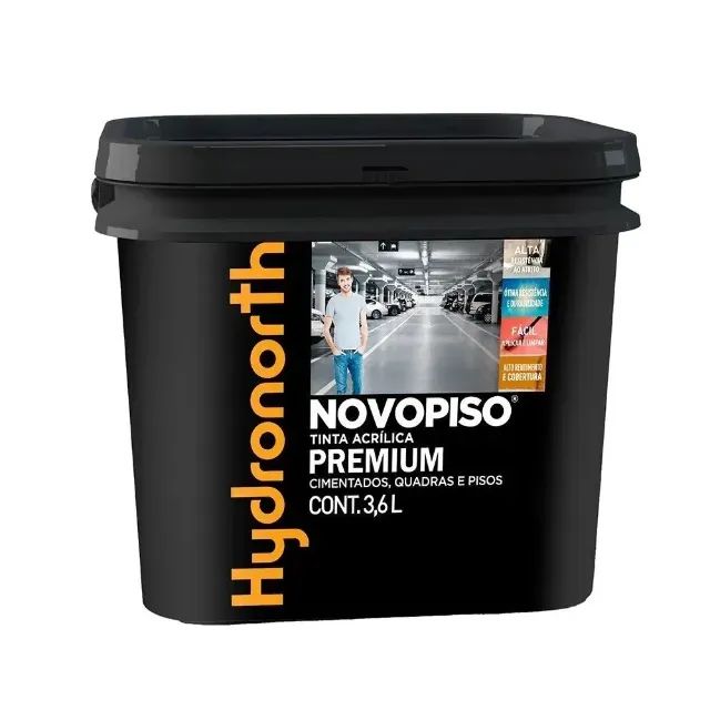 Tinta Acrílica Novopiso Cinza Chumbo 3,6L Hydronorth