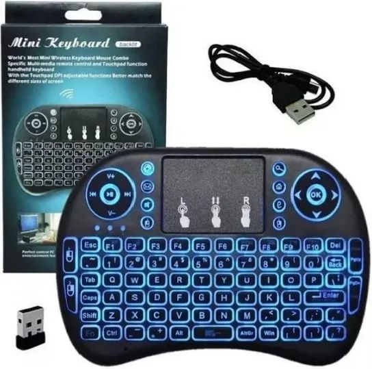 Mini Teclado Wireless i8 - Recarregável