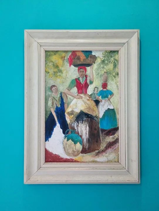 O.s.t Tela com Moldura Reprodução de as Lavadeiras 2001