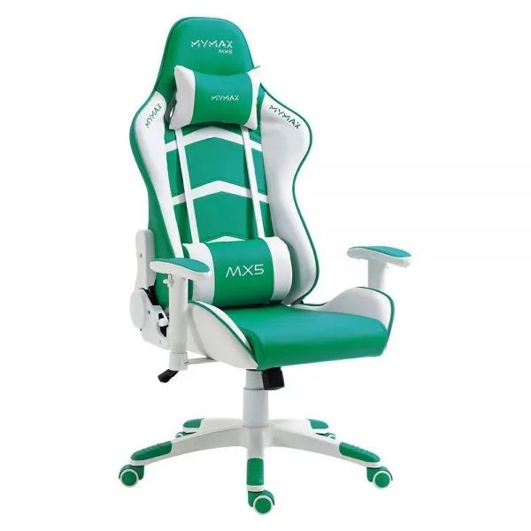 Cadeira Gamer MX5 Giratoria Branco e Verde(MGCH-MX5GRWH) - Foto 2