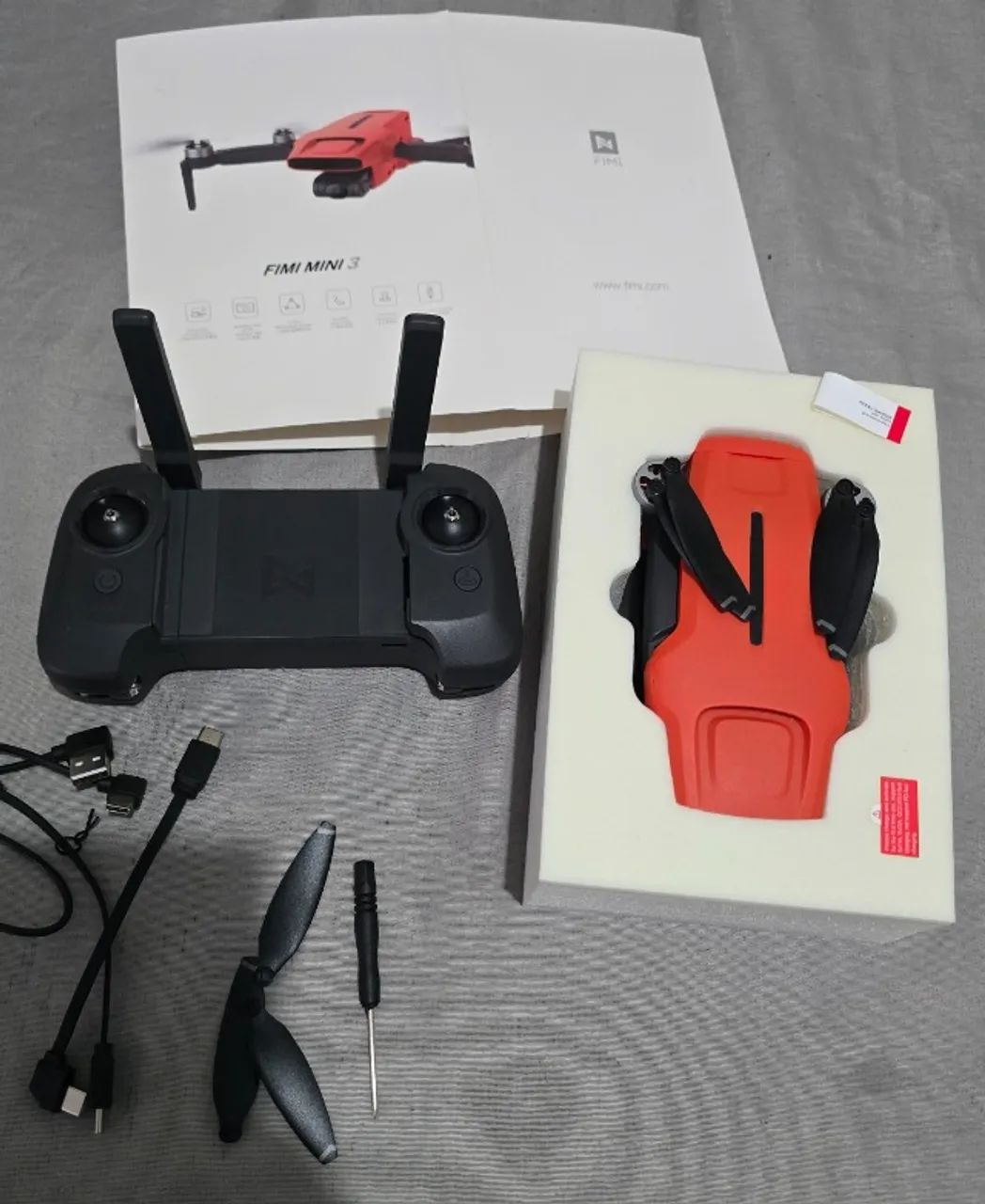 Drone Xiaomi Fimi Mini 3 4k 60fps Fimi Mini 3 Laçamento Cor Laranja USADO 2 vezes - Foto 2