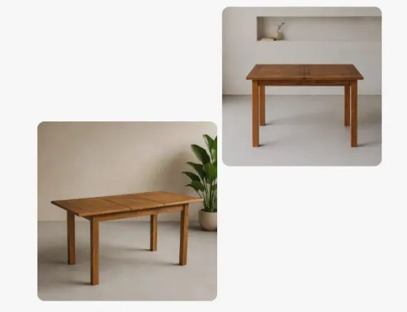 Mesa Extensível Cozinha Funcional Madeira Maciça Pinus Taeda65082643157251124