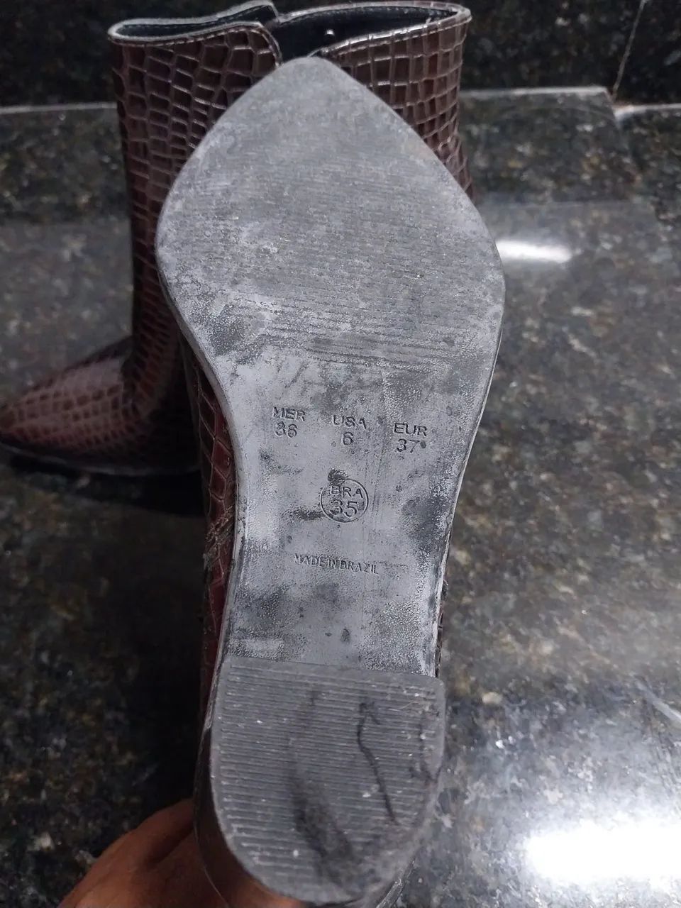 Botas de Couro Marrom - Foto 4