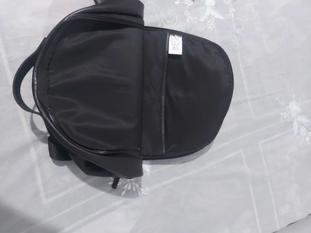 Mochila de Couro Preta - Foto 3