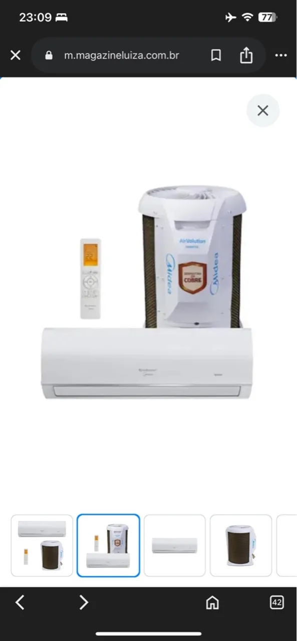 Ar Condicionado Split Midea 9000 Btus Frio Air Evolution