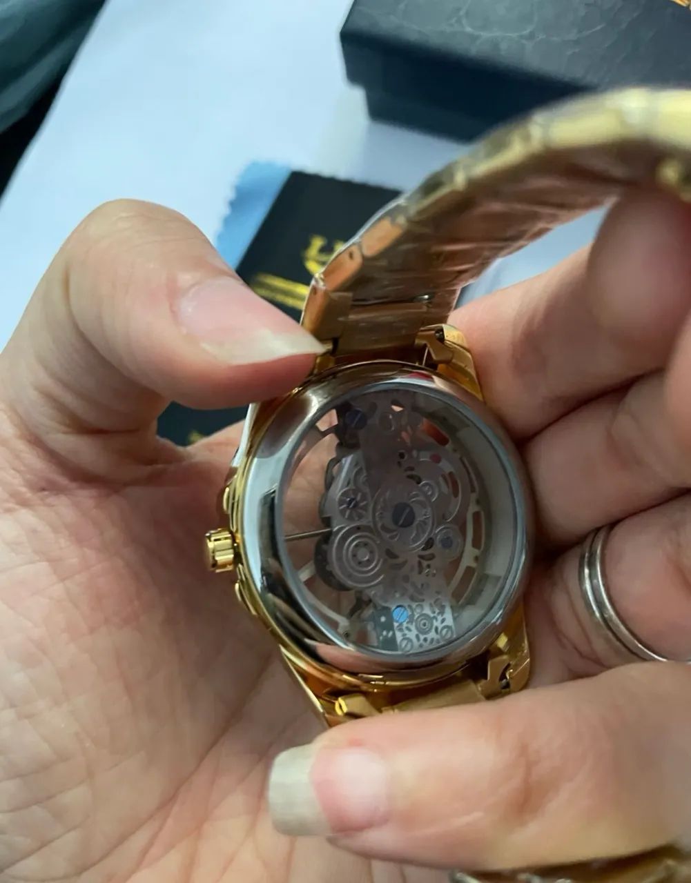 Relógio lige dourado  - Foto 2