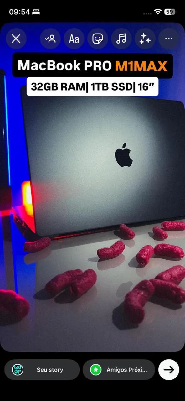 MacBook PRO M1 MAX 32GB 1TB ? 12x de R$ 453,00 ou à vista com